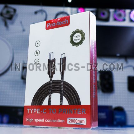 USB-C to Printer Baided Cable Pro-Tech 2M